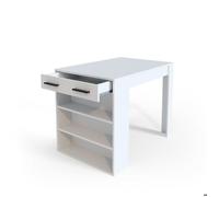 table de salle à manger Repose, 67x100cm, Blanc, Vicco 30036
