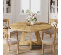 Table de salle à manger ronde, 120 cm de diamètre, table de cuisine pour 4 personnes, table de style champêtre pour salle à manger et salon À propos de cet article[Idéal pour les repas en famille] : C