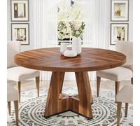 Table de salle à manger ronde, 120 cm de diamètre, table de cuisine pour 4 personnes, table de style champêtre pour salle à manger et salon À propos de cet article[Idéal pour les repas en famille] : C