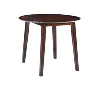 vidaXL Table de salle à manger ronde à abattant MDF Marron