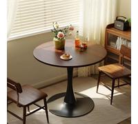 Table de salle à manger ronde avec socle tulipe, design peu encombrant pour la maison et le café, élégante et moderne pour les petits espaces