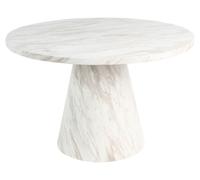 Table de Salle à Manger Ronde de Style Moderne Base sur Piedestal 120 cm Effet