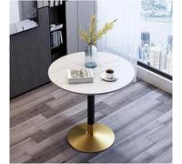 Table de salle à manger ronde en marbre avec piédestal en forme de tulipe pour la maison, le bureau et le salon, 80 cm