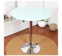 Table de salle à manger ronde en verre à hauteur réglable - Design moderne trempé pour économiser de l'espace, parfaite pour les petits espaces et les cafés