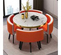 Table de salle à manger ronde moderne avec chaises - Meuble de cuisine élégant pour la maison et le restaurant 80 x 75 cm Parfait pour le petit déjeuner et le dîner