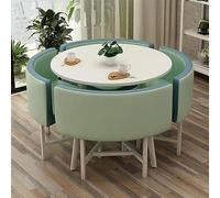 Table de salle à manger ronde moderne avec chaises, meubles peu encombrants pour chambre, salon, conférence, chaise élégante et fonctionnelle n'importe quel espace. (47)
