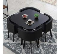 Table de salle à manger ronde moderne avec chaises pour cuisine, petit déjeuner, bar ou conférence - Meuble élégant 80 x 75 cm pour la maison et la salle à manger