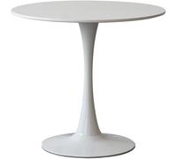 Table de salle à manger ronde moderne avec plateau en MDF blanc motif tulipe pour cuisine, salon
