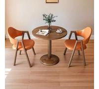 Table de salle à manger ronde moderne du milieu du siècle pour 2 petites tables de bureau et café avec pieds en métal pour salle à manger et beau salon