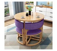 Table de salle à manger ronde moderne pour 4 personnes avec chaises - Table basse et de petit déjeuner polyvalente pour cuisine, bureau, salon et appartement
