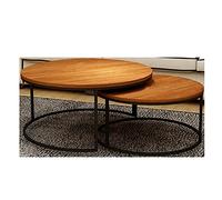 Table de salle à manger ronde petite table de bureau table basse de réunion pour cuisine, salon, table de salle à manger moderne imperméable (couleur : 3, taille : 1) (1 1)