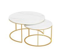 Table de salle à manger ronde petite table de bureau table basse de réunion pour cuisine, salon, table de salle à manger moderne imperméable (couleur : 3, taille : 1) (3 1)