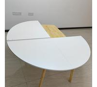 Table de salle à manger ronde pliable de 130 à 200 cm, plateau en bois peu encombrant pour restauration, banquet et fête, grande extension de table ronde, sans pieds, design polyvalent et pratique