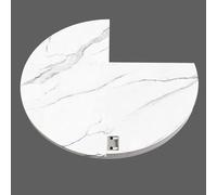 Table de salle à manger ronde pliable - Design portable en quatre parties pour événements et réunions à la maison