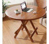 Table de salle à manger ronde pliable - Table console extensible pour petits espaces Design pliable polyvalent Meuble de cuisine compact Solution peu encombrante pour salle à manger et salon