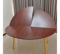Table de salle à manger ronde pliante 130-200 cm - Gain de place - Grande table de restauration et de banquet - Portable - Sans pieds - Extension pour fêtes