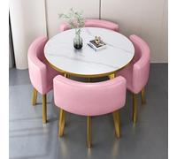 Table de salle à manger ronde pour 4 personnes avec chaises, table et chaises en marbre, table et quatre chaises, table et chaises en marbre, table et quatre chaises, bureau adapté pour salon, salon