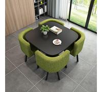 Table de salle à manger ronde pour 4 personnes avec chaises, table et chaises en marbre, table quatre chaises, bureau de réception et chaises en marbre, table et 4 chaises, convient pour le salon