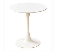 Table de salle à manger ronde pour café, petite table de balcon et chaise, design blanc moderne pour salle à manger décontractée et négociation