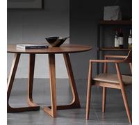 Table de salle à manger ronde vintage avec piédestal Petite table de cuisine en bois massif pour 2 à 4 personnes Design moderne du milieu du siècle Parfait pour la salle à manger et les espaces de