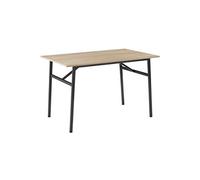 TECTAKE Table de salle à manger SWANSEA en Bois et Acier 120 x 75 x 76 cm Bois Clair Industriel Chêne Sonoma