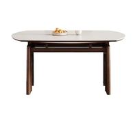 Table De Salle À Manger Table Ronde Pliante rétro for la Maison, Bureau, Table à Manger rétractable en Pierre Tables Basses pour Salon(1.2m)