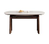 Table De Salle À Manger Table Ronde Pliante rétro for la Maison, Bureau, Table à Manger rétractable en Pierre Tables Basses pour Salon(1.5m)