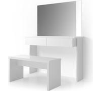 Table de salle à manger Vicco Azur, 120 cm avec banc, Blanc