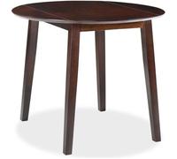 vidaXL Table de salle à manger ronde à abattant MDF Marron