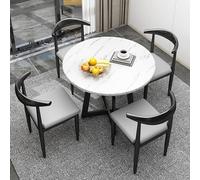 Table de salle de conférence grise moderne pour bureau, salle de réception, table de salle à manger avec petit dossier pour appartement familial, 80 x 75 cm
