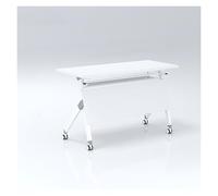 Table de salle de conférence pliante portable avec roues Mobile Rolling Meeting Séminaire Bureau pour les salles de formation en classe de bureau Plip Flip Top Design (120 * 50 * 75) Beauty Comes