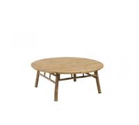 Table de salon ronde en bambou naturel