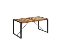 Table de salon salle à manger design 160x80x75cm bois de récupération massif