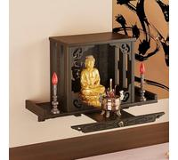Table De Sanctuaire D'autel De Bouddha Fixée Au Mur Table De Culte De Base D'affichage De Bodhisattva De Guanyin Table De Culte D'autel D'encens De Sanctuaire(A,L)