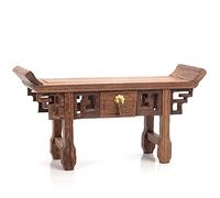 Table de sanctuaire en bois avec tiroir pour prière, méditation, petite table d'autel avec support de rangement statue Puja Mini meubles de grande taille