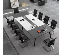 Table de séminaire, table de conférence, plaque frontale épaisse pour plus de durabilité, facile à utiliser pour l'apprentissage public, blanc