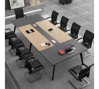 Table de séminaire, table de conférence, plaque frontale épaisse pour plus de durabilité, facile à utiliser pour l'apprentissage public, blanc