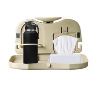 Table de siège d'auto - plateau de voyage de voiture pliable avec porte-tasse, organisateur de bureau réglable | Bureau de passage arrière automobile, salle à manger arrière polyvalente et poste de tr