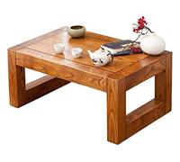 Table de sol japonaise antique - Petite table basse - Table basse en bois massif - Fenêtre tatami - Café simple - Fenêtre de salon - Balcon - Petite table d'autel en bois massif - Table de méditation