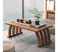 Table de sol portable en bambou - Design rectangulaire bas pour bureau à domicile, méditation et cérémonie du thé, idéale pour s'asseoir au sol