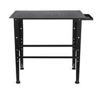 Table de soudage en métal - Capacité de charge : 1320 lbs - Table de travail professionnelle - En acier au carbone - Pinces de support réglables - 91,5 x 60 x 84,5 cm - Noir