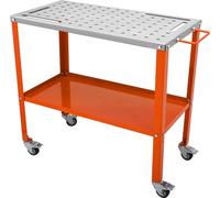 Table de soudage mobile 91,4 x 45,7 cm Établi de soudage 544 kg de capacité de charge Table à trous 94 trous (1,6 cm) Établi en acier au carbone Table de travail