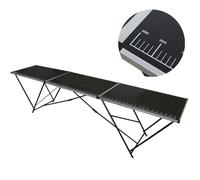 Table de tapissier TRUTZHOLM Alu 3 m, table pliable noire, 3 éléments