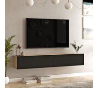 Table de télévision 'Lapinlahti' 180 x 31,5 x 29,5 cm chêne / noir