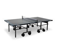 JOOLA Table de ping-Pong d'extérieur J500A Professionnelle en Aluminium 6 mm, Surface Composite, résistante aux intempéries, Base Pliable à Assemblage Rapide Gris/Bleu
