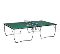 Table de tennis de table pliante peu encombrante pour l'intérieur avec roulettes, table en acier stable, avec raquette et balles pour la maison, les loisirs, l'utilisation en club