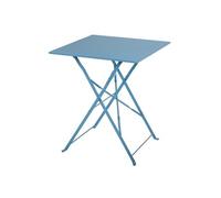 Bolero Table de terrasse carrée GK985 bleu turquoise acier enduit de poudre 710×600×600 mm