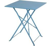 Bolero Table de terrasse carrée GK985 bleu turquoise acier enduit de poudre 710×600×600 mm