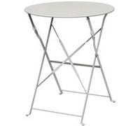 Table de Terrasse en Acier Gris 700 mm Bolero blanc G