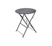 Table de Terrasse en Acier Noir 595 mm